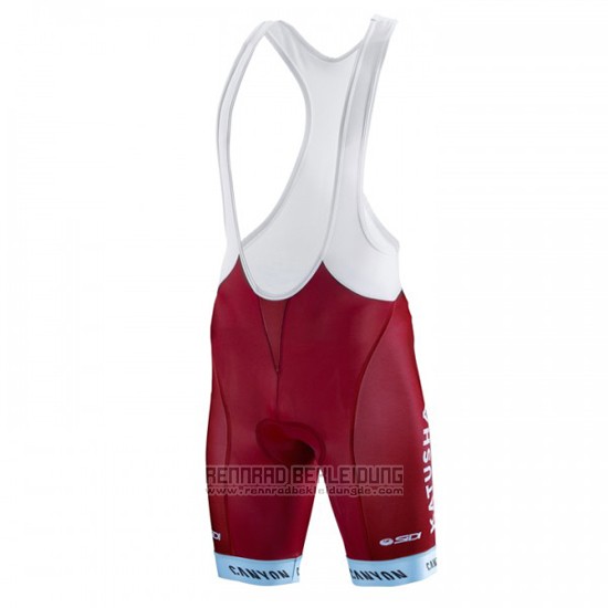 2016 Fahrradbekleidung Katusha Alpecin Wei und Rot Trikot Kurzarm und Tragerhose